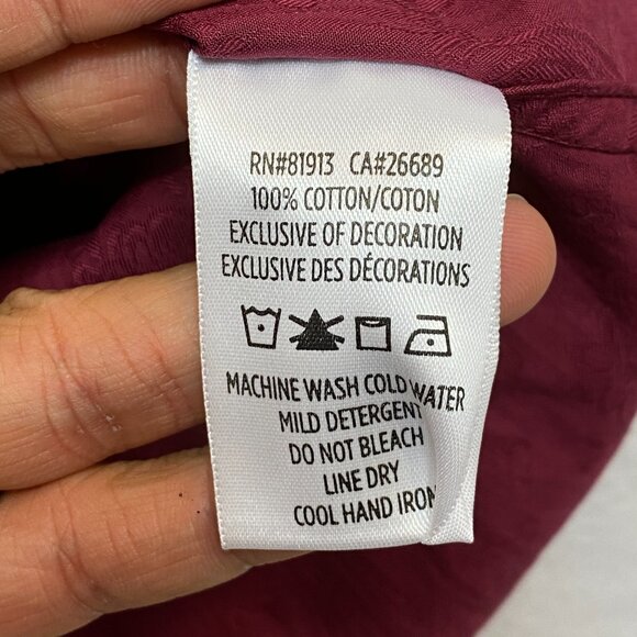 Robert Graham Shirt Mens M Red Long Sleeve Paisley Button Up - Picture 7 of 11